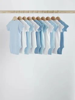 Next Blue 10 Pack Plain Baby Bodysuits^BOY Baby Winter Clothing|Bodysuits & Vests