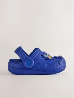 Clearance Next Warm Lined Slipper Clogs Blue Animal