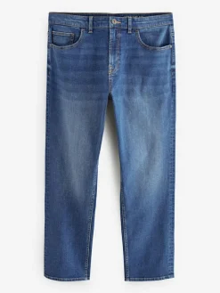Best Next Blue Authentic Single Straight Fit Classic Stretch Jeans
