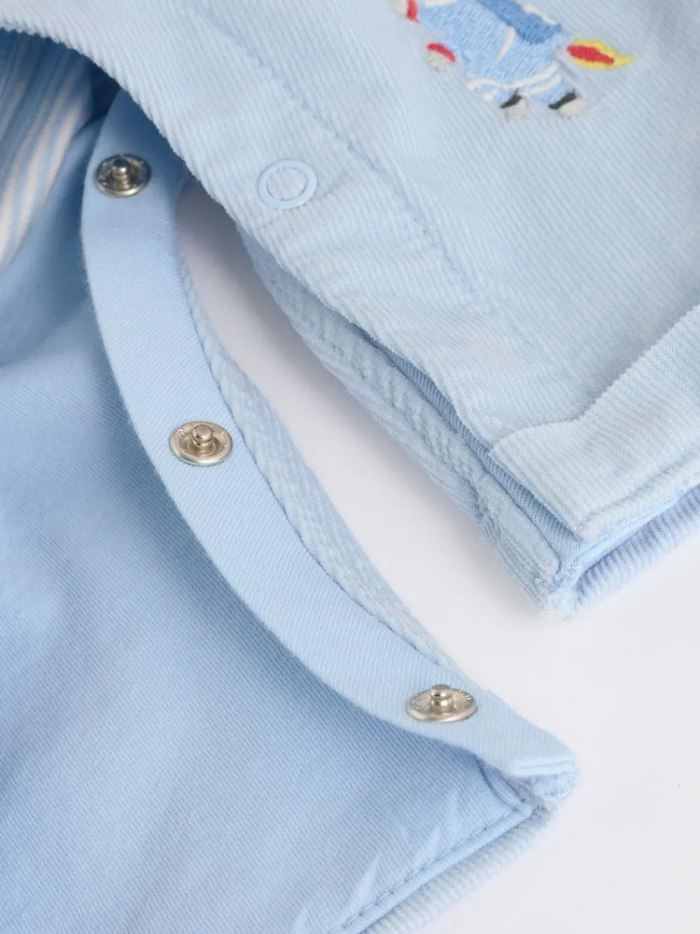 Online Next Blue Baby Corduroy 100% Cotton Dungaree and Bodysuit Set