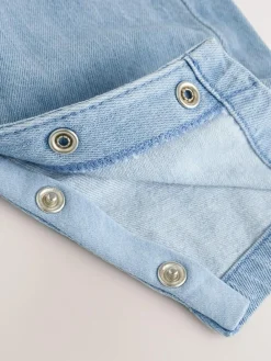 Hot Next Baby Denim Dungarees and Bodysuit Set (0mths-2yrs) Blue