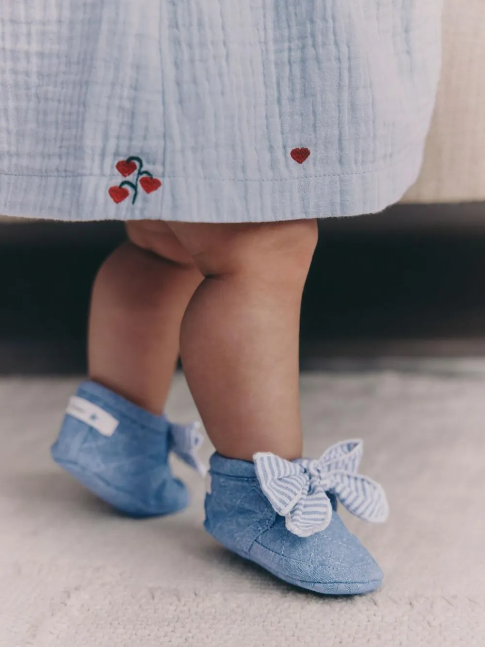 Discount Next Baby Floral Print Boots (0-18mths) Blue