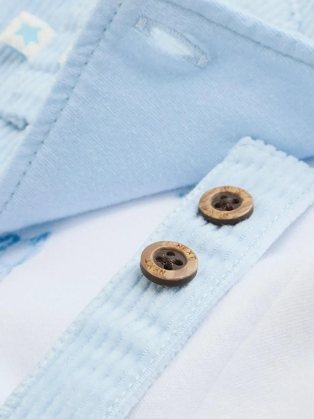 Sale Next Blue Bear Cord Dungarees and Bodysuit Set (0mths-2yrs)