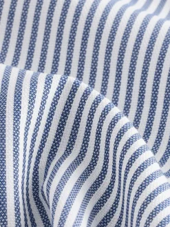 Next Regular Fit Easy Iron Button Down Oxford Shirt Blue Bengal