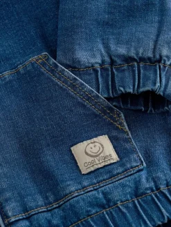 Next Blue Borg Lined Hooded Zip Through Denim Shacket (3mths-7yrs)^BOY Coats, Jackets & Pramsuits|Coats, Jackets & Pramsuits