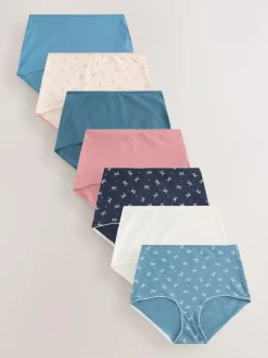 Next Full Brief Cotton Rich Knickers 7 Pack^Women Panties