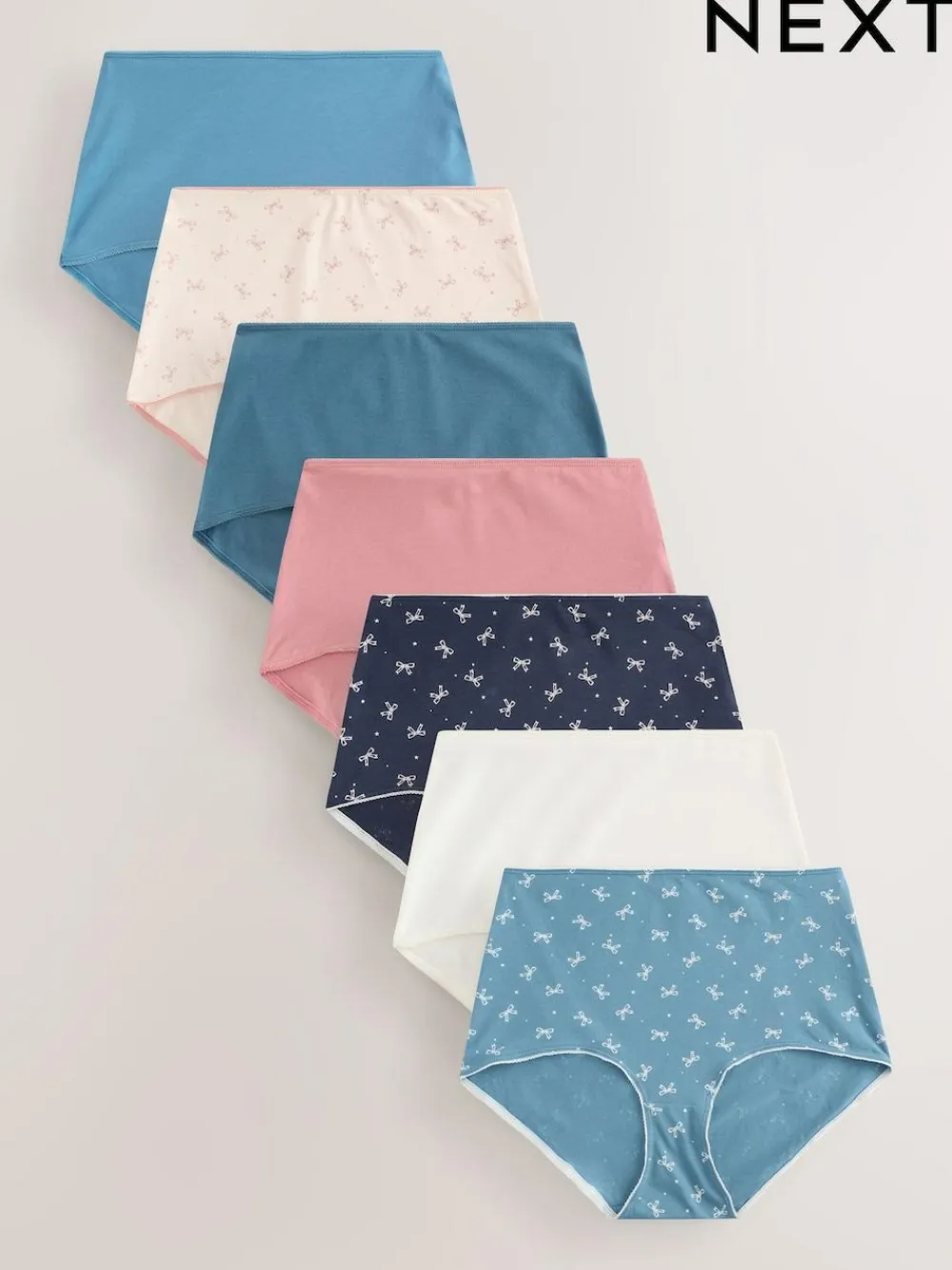 Next Full Brief Cotton Rich Knickers 7 Pack^Women Panties