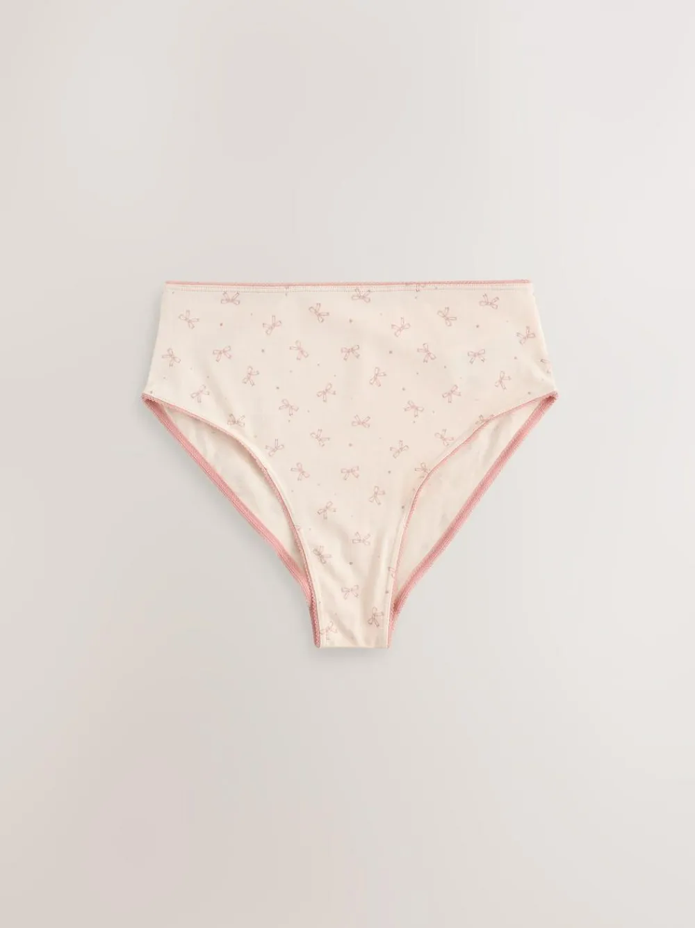 Discount Next Blue Bows High Waist High Leg Cotton Rich Knickers 7 Pack
