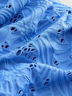 Hot Next Blue Broderie Shaping Tummy Control Swimsuit
