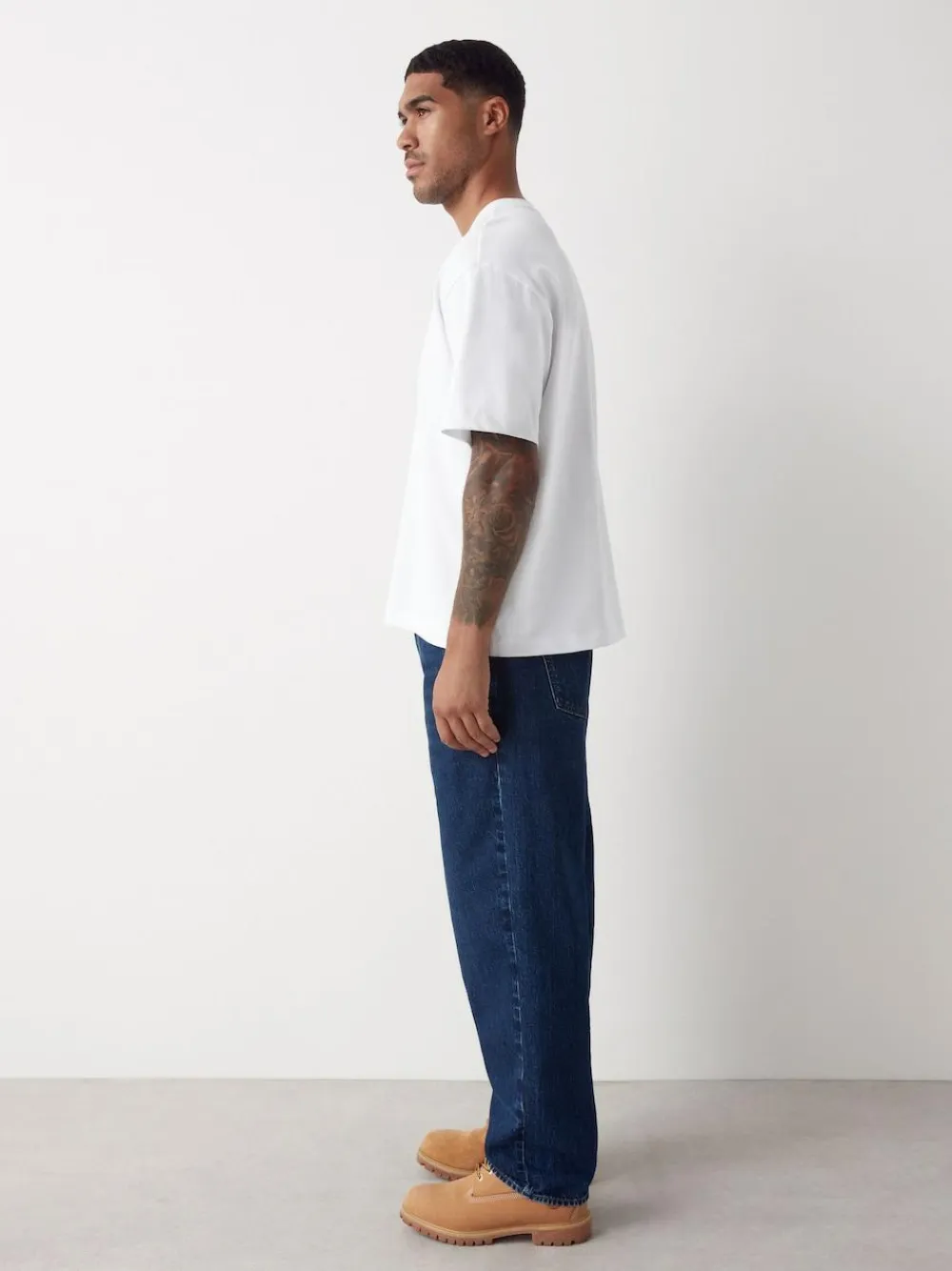 Best Next Relaxed Fit Vintage Wash Denim Jeans Blue Classic Vintage