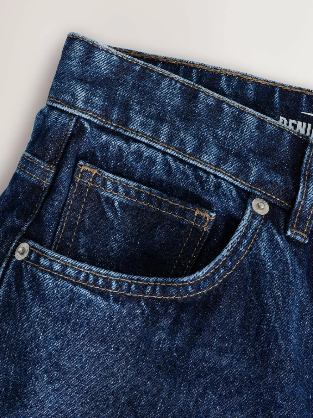 Best Next Relaxed Fit Vintage Wash Denim Jeans Blue Classic Vintage