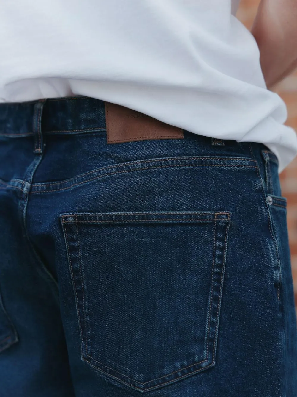 Best Next Blue Dark Baggy Fit Vintage Wash Denim Jeans
