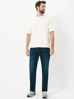 Next Blue Dark Washed Regular Tapered Fit Classic Stretch Jeans^ Jeans|Jeans