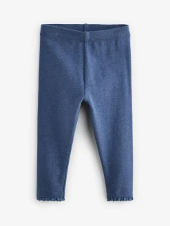 Next Blue Denim Lace Trim Leggings (3mths-7yrs)^ Pants & Leggings|Pants & Leggings