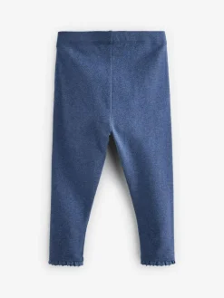 Next Blue Denim Lace Trim Leggings (3mths-7yrs)^ Pants & Leggings|Pants & Leggings