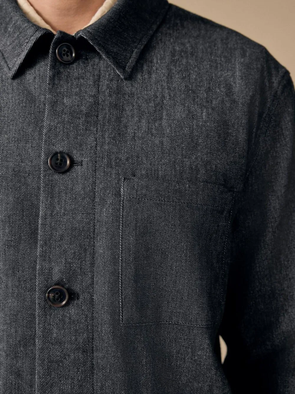 Next Blue Denim Look Suit Shacket