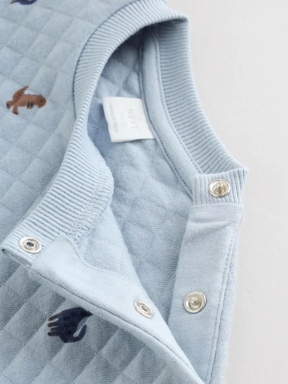 Next Blue Dinosaur Print Baby Quilted Sweat Top and Joggers Set (0mths-2yrs)