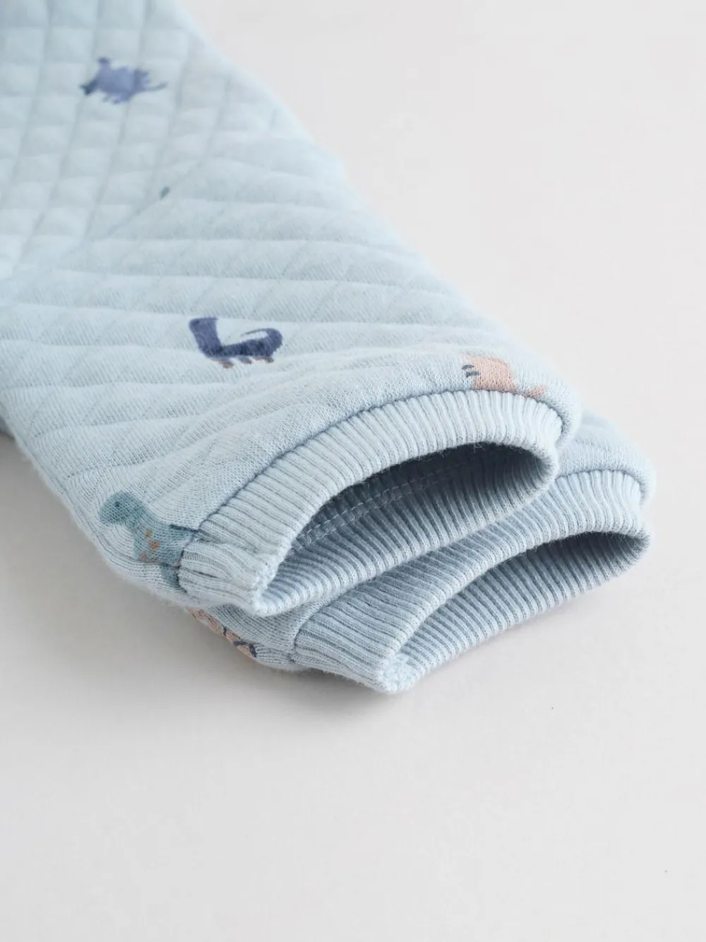 Next Blue Dinosaur Print Baby Quilted Sweat Top and Joggers Set (0mths-2yrs)