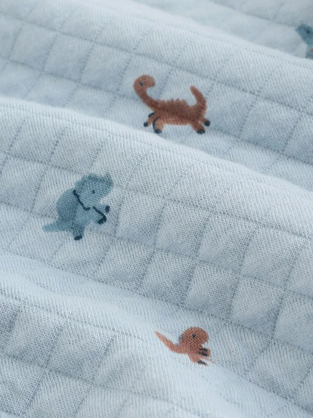 Next Blue Dinosaur Print Baby Quilted Sweat Top and Joggers Set (0mths-2yrs)
