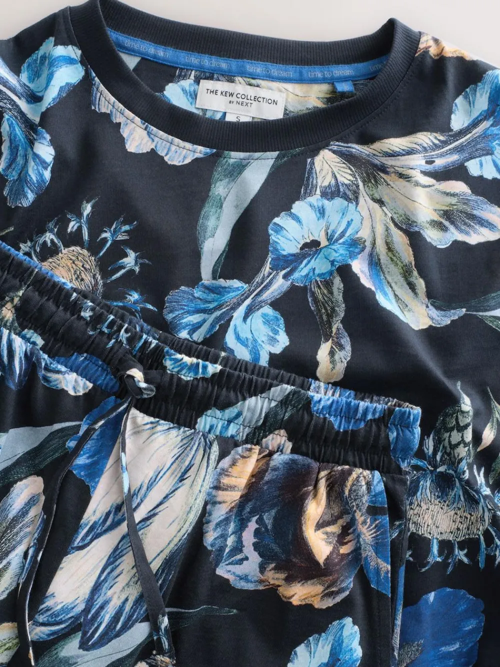 Online Next Blue Floral Kew Collection Long Sleeve Pyjamas