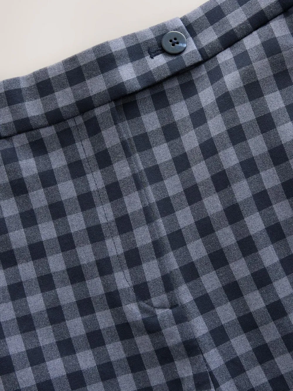 Next Blue Gingham Barrel Leg Trousers^Women Pants