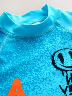 Next Blue Graffiti Short Sleeve Rash Vest (1.5-16yrs)^BOY Swimwear