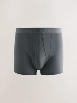 Online Next 5 Pack A-Front Boxers Blue/ Grey/ Ecru/ Red/ Black