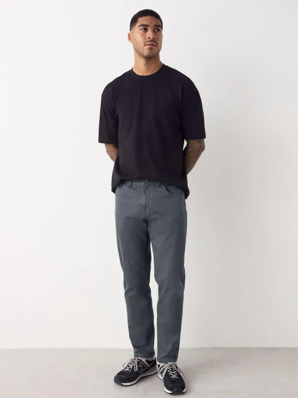 Next Blue Grey Mid Single Slim Fit Classic Stretch Jeans^ Jeans|Jeans