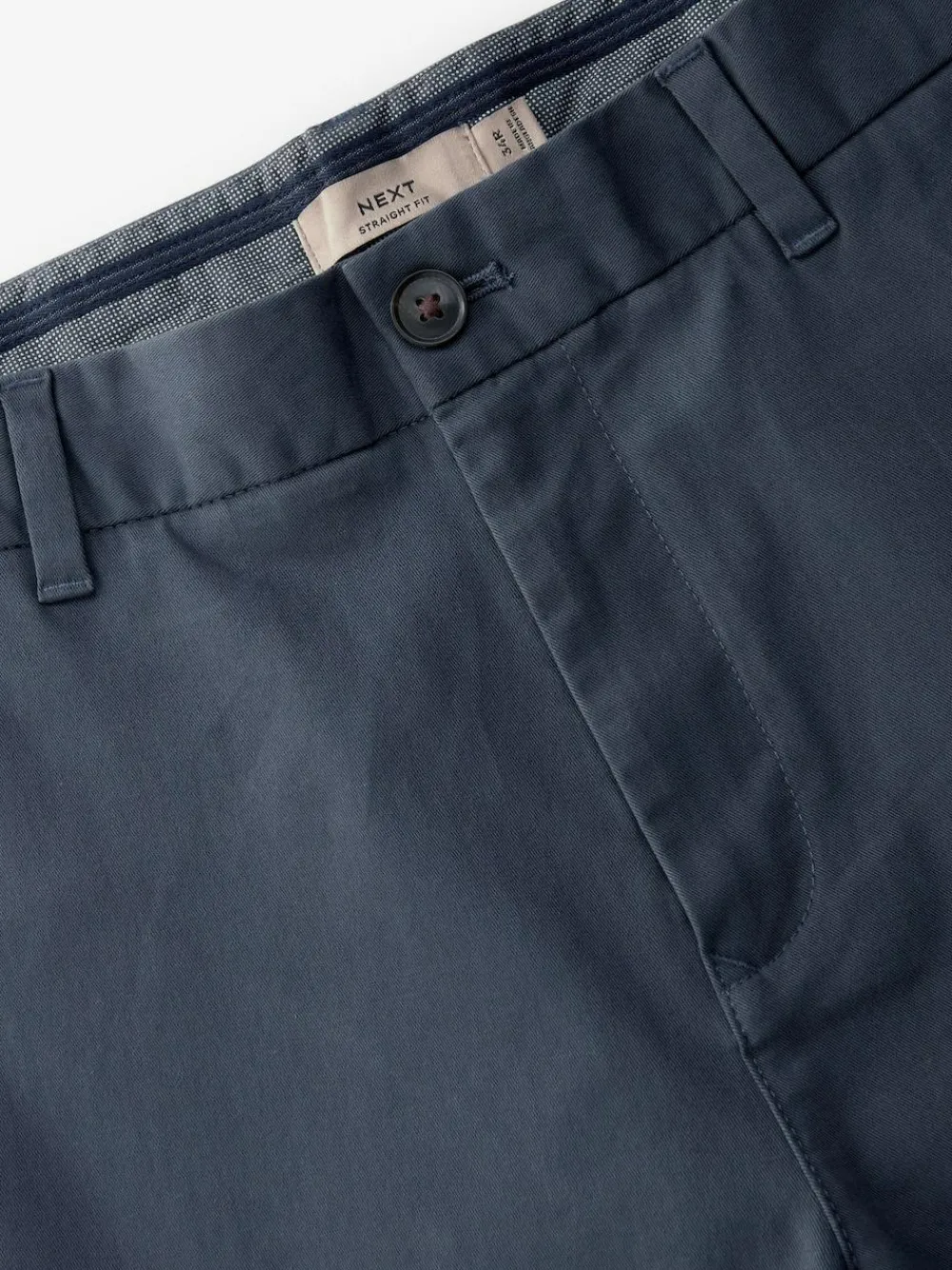 Next Blue Grey Mid Straight Fit Stretch Chinos Trousers^ Nightwear|Pants & Chinos