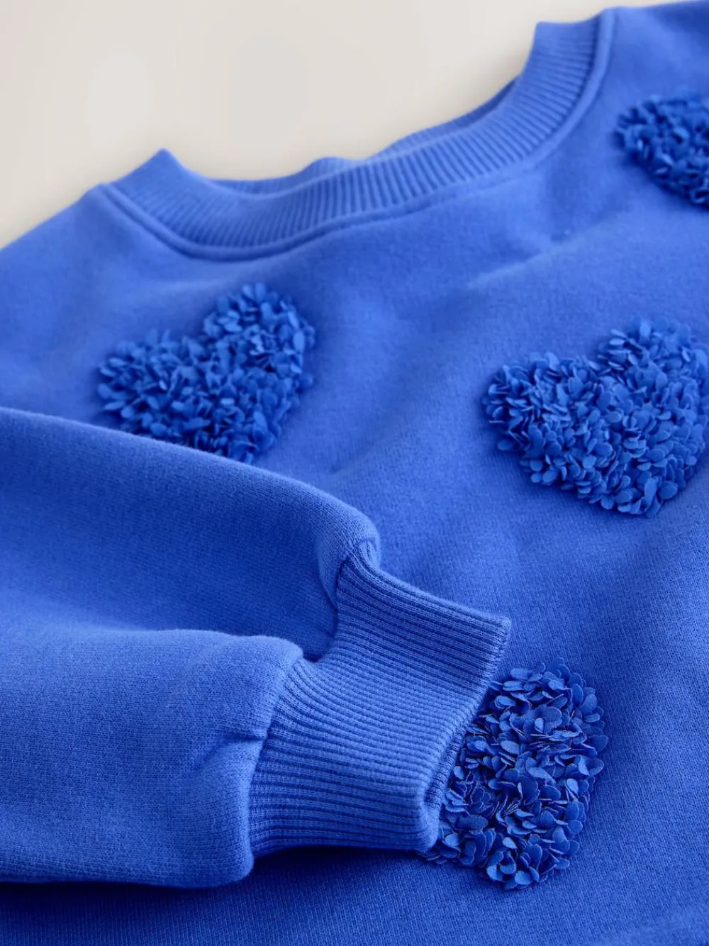 Clearance Next Blue Hearts Sweat Party Dress (3mths-7yrs)