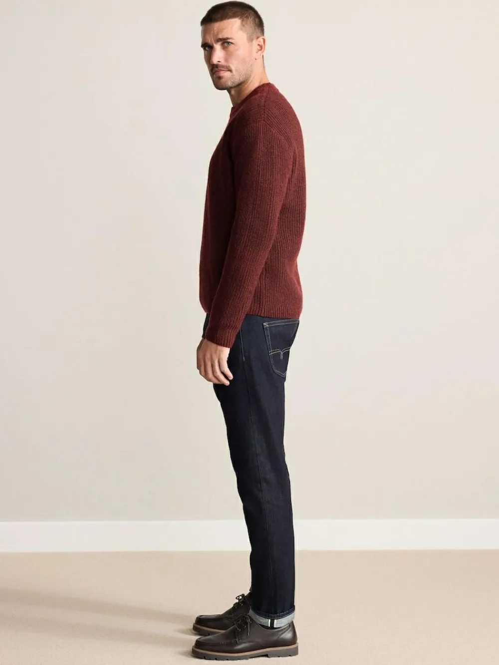 Sale Next Slim Fit Signature Selvedge Denim Jeans Blue Indigo Rinse