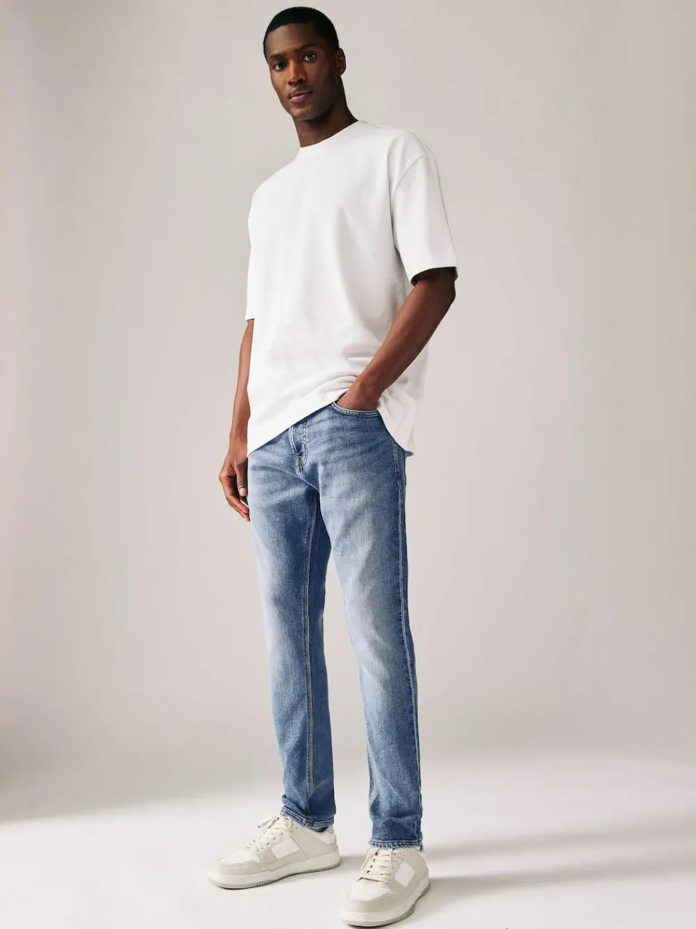 Sale Next Blue Light Vintage Skinny Fit Comfort Stretch Jeans
