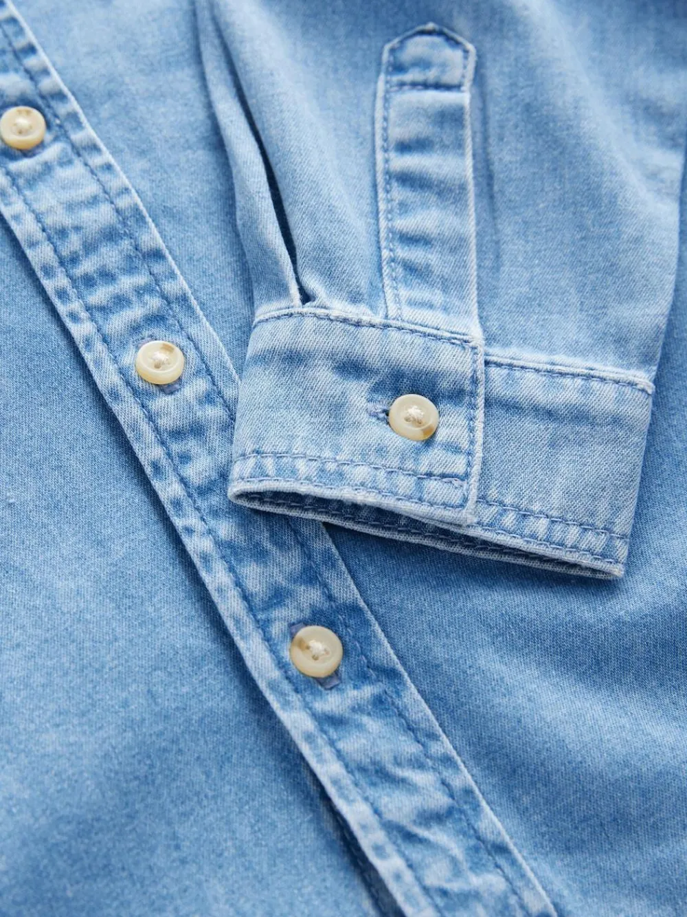 Next Blue Long Sleeve Denim Shirt (3-16yrs)^BOY Shirts