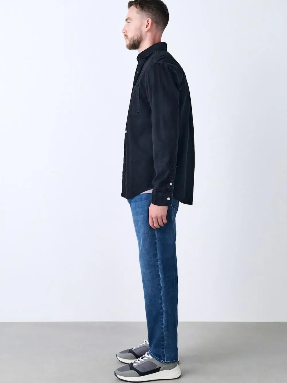 Outlet Next Blue Mid Regular Tapered Fit Motionflex Jeans