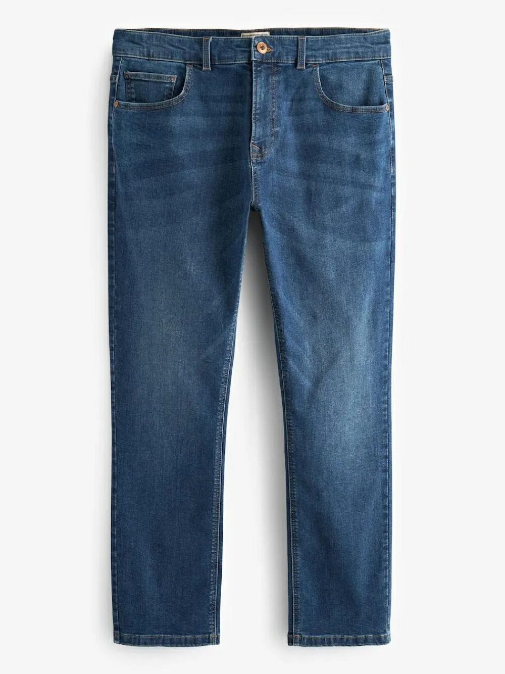 Sale Next Blue Mid Single Slim Fit Classic Stretch Jeans
