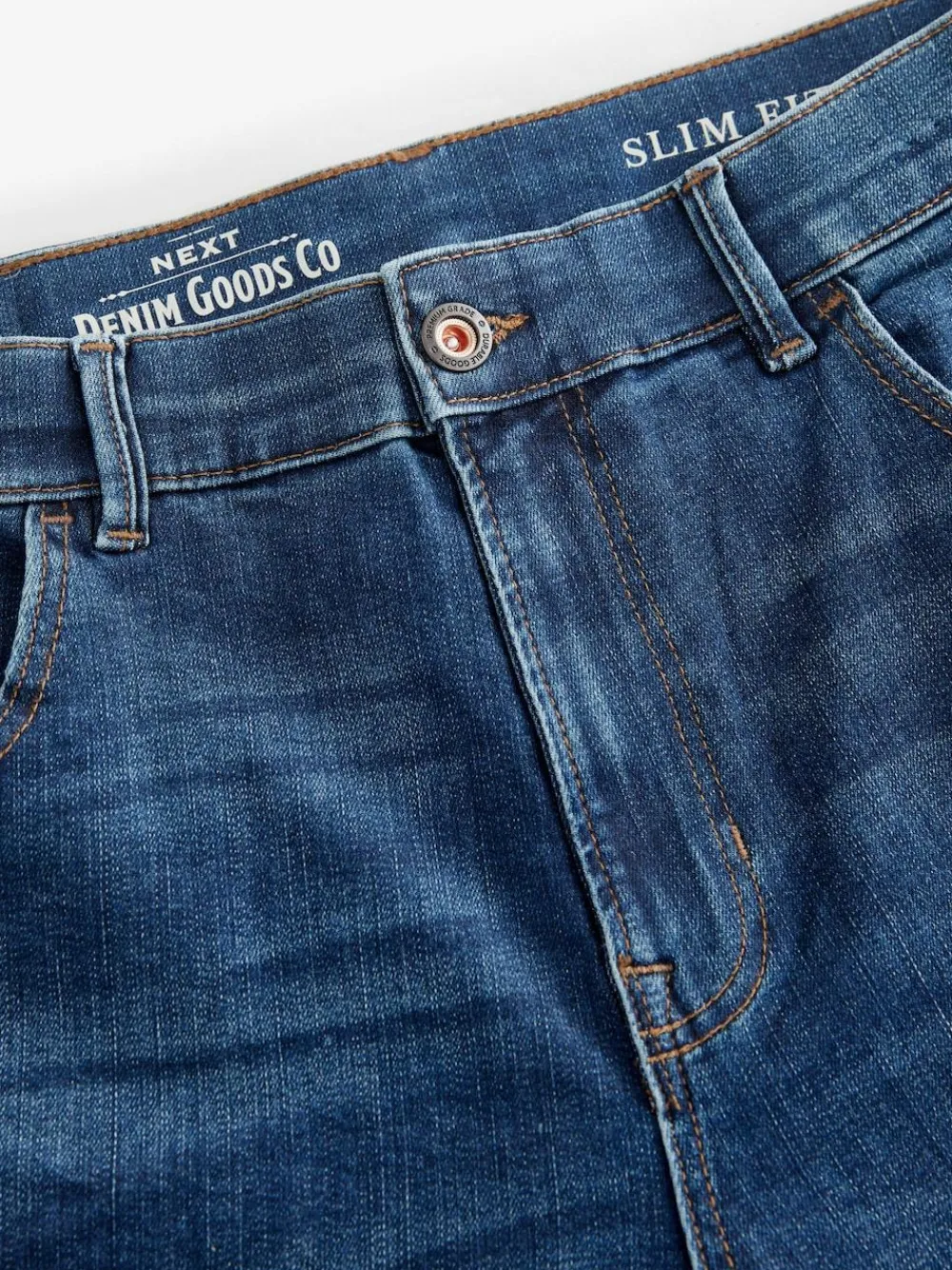 Clearance Next Blue Mid Slim Fit Authentic Stretch Denim Jeans