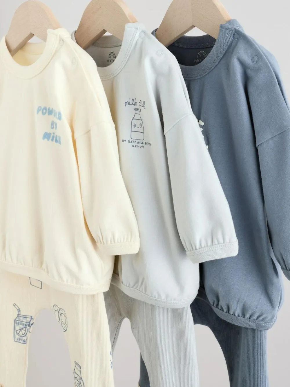 Next Blue Milk Club Tops and Leggings 6 Piece Baby Set (0mths-3yrs)^BOY Baby Winter Clothing|Sets & Co-Ords