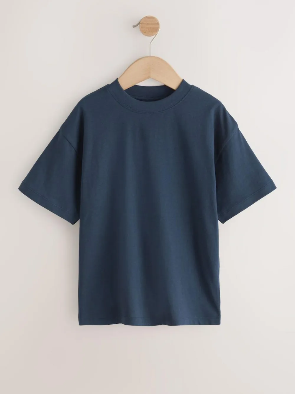Next Oversized Fit Short Sleeve T-Shirt (3-16yrs) Blue Navy