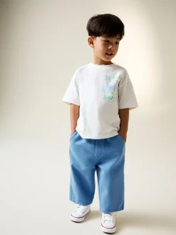 Next Plain Pull On Wide Trousers (3mths-7yrs)^BOY Pants & Leggings|Joggers