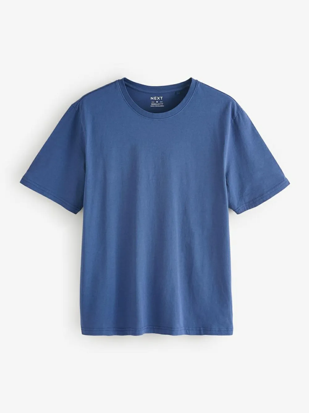 Sale Next Blue Regular Fit Essential Crew Neck Cotton T-Shirt
