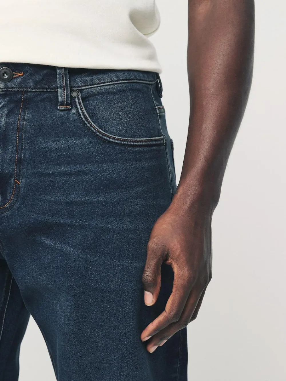 New Next Blue Regular Tapered Fit Motionflex Jeans