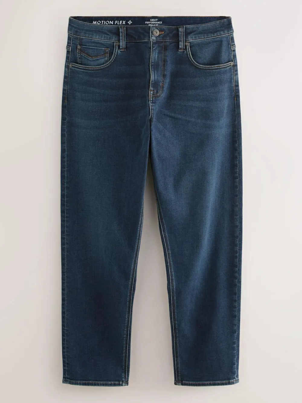 New Next Blue Regular Tapered Fit Motionflex Jeans