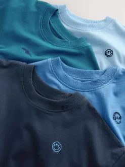Next Short Sleeve Logo Chest Graphic T-Shirts 4 Pack (3-16yrs)^BOY T-Shirts|Tops