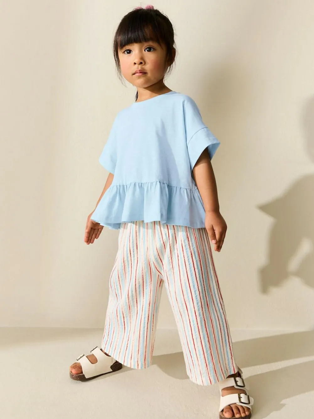 Next Blue Short Sleeve Peplum T-Shirt (3mths-7yrs)^ Tops|T-Shirts