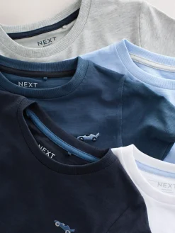 Discount Next Blue Short Sleeve T-Shirts 5 Pack (3mths-7yrs)