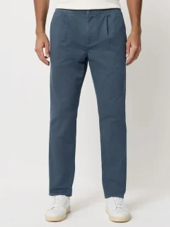 Next Slim Fit Pleated Stretch Chinos Trousers With Elasticated Waist^ Pants & Chinos