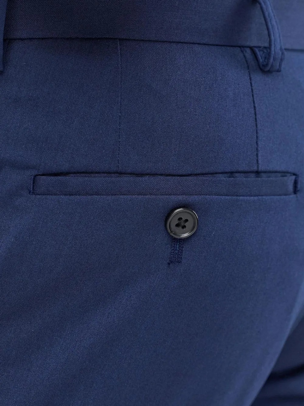 Best Next Blue Slim Fit Stretch Smart Trousers