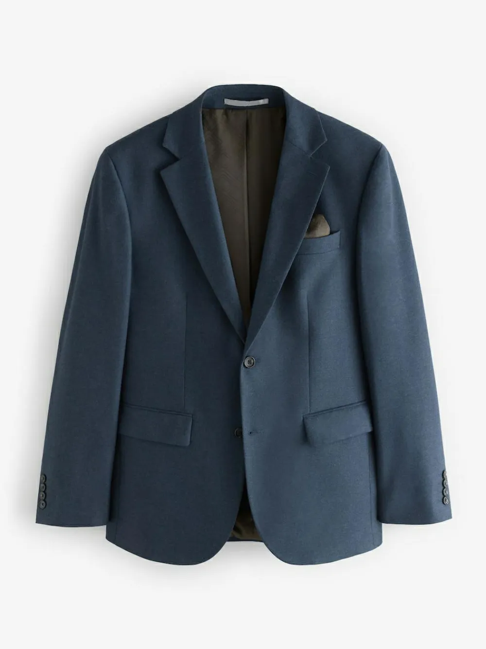 Next Blue Slim Fit Textured Flannel Suit Jacket