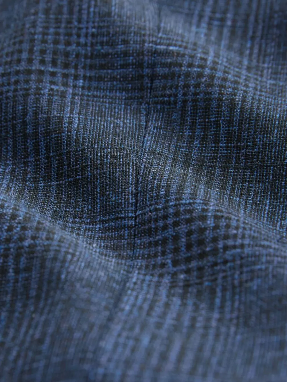 Next Slim Fit Tollegno Linen Blend Check Suit Jacket^ Blue Suits