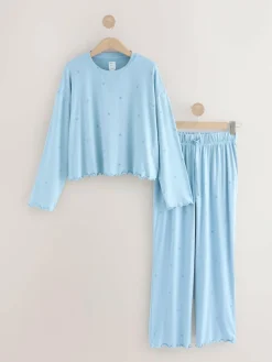 Next Heart Soft Long Sleeve Pyjamas^Women Pyjamas|Nightwear